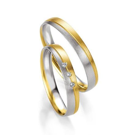 Gifteringer i hvitt & gult gull 9 kt, 3.5 mm. BASIC LIGHT - 14805641 Gifteringer i hvitt & gult gull 9 kt, 3.5 mm. BASIC LIGHT - 14805641