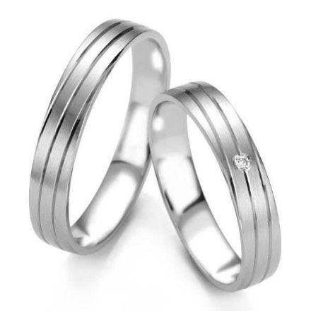 Gifteringer i hvitt gull 14 kt, 4 mm. Smart line - 480710300 Gifteringer i hvitt gull 14 kt, 4 mm. Smart line - 480710300