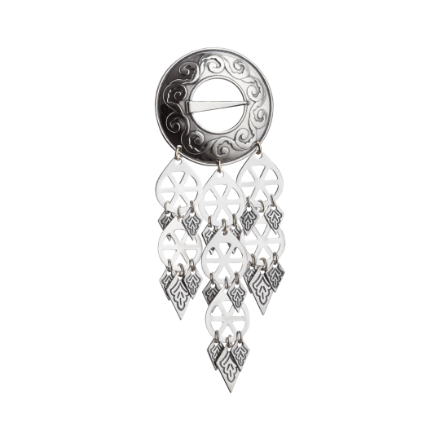 Trøndersølje stor, støypt, oksidert. Nord-Trøndelag  Trøndersølje stor, støypt, oksidert. Nord-Trøndelag