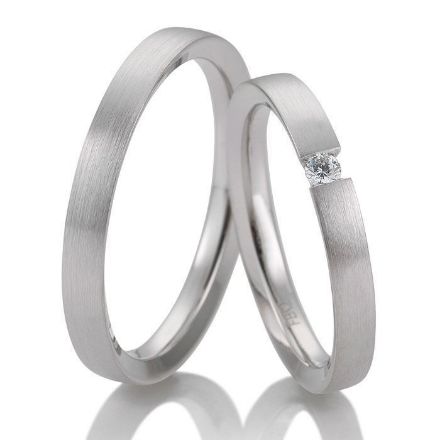 Gifteringer i hvitt gull 14 kt, 3 mm. BASIC LIGHT - 4805737 Gifteringer i hvitt gull 14kt fra Breuning. BASIC LIGHT 3