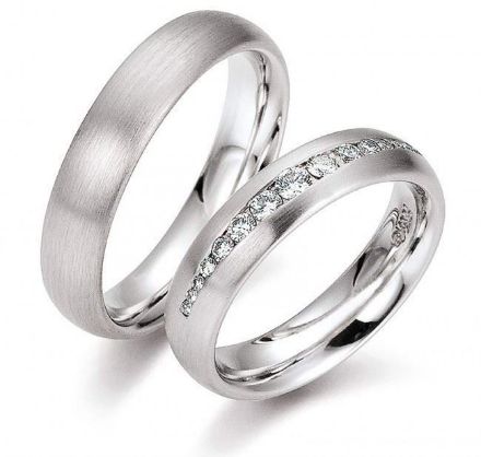 Gifteringer i hvitt gull 14 kt, 5 mm. GERSTNER - 27032 Gifteringer i hvitt gull 14 kt, 5 mm. GERSTNER - 27032