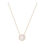 Smykke Swarovski Sparkling Dance Round Necklace, White, Rose-gold tone plated - 5272364