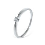 Diamantring i hvitt gull med 0,03 ct W-Si - COC00552h