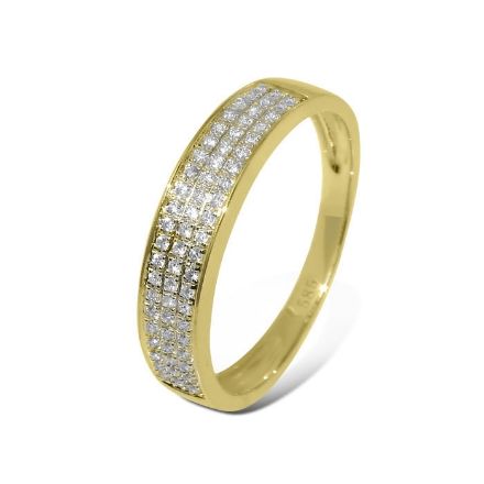Diamantring i gult gull med 0,16 ct W-Si-33070160 Diamantring i gult gull med 0,16 ct W-Si-33070160