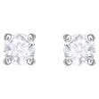 Swarovski øredobber Attract Round Pierced Earrings, White, Rhodium plated - 5408436