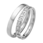 Bilde av Giftering & diamantring 0,15 ct W-Si i rosé gull 14kt, 3 mm -11035090000