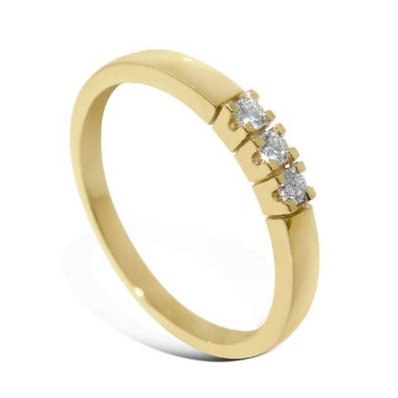 Diamantring Iselin med 3x0,03 ct TW-Si-85030300 Diamantring Iselin med 3x0,03 ct TW-Si-85030300
