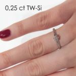 Enstens diamantring Violetta med 0,25 ct TW-Si i 14kt gull.- 18003025