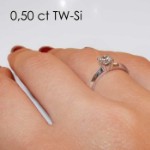 Enstens diamantring Elissa med 0,40 ct i 14kt gull. TW-Si. -18004040