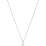 Swarovski smykke Attract Trilogy Round Pendant, White, Rhodium plated - 5414970