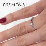 Enstens diamantring Lilya med 0,30 ct i 14kt gull. TW-Si. -18008030