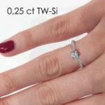 Enstens diamantring Naima med 0,30 ct i 14kt gull. TW-Si. -18009030