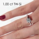 Enstens diamantring Soria med 0,70 ct i 14kt gull. TW-Si. -18010070