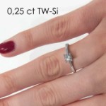 Enstens diamantring med 0,25 ct i 14kt gull. TW-Si. -18015025