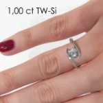 Enstens diamantring med 0,70 ct i 14kt gull. TW-Si. -18015070