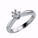 Diamantring - frierring Athene med 0,35 ct River(D)-Si1 - 503520350