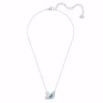 Swarovski smykke Dancing Swan Necklace, Blue, Rhodium plated - 5533397