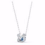 Swarovski smykke Dancing Swan Necklace, Blue, Rhodium plated - 5533397