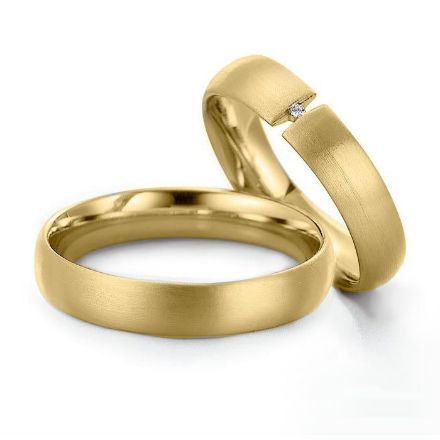 Gifteringer i gult gull 9kt, 4 mm. GETTMANN - 1604340 Gifteringer i gult gull 9kt, 4 mm. GETTMANN - 1604340