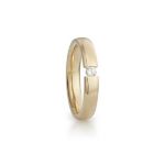 Gifteringer i gult gull 14 kt med diam. 0,15 ct. ARVEN- 608091-15