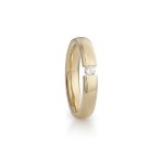 Gifteringer i gult gull 14 kt med diam. 0,30 ct. ARVEN -608091-3