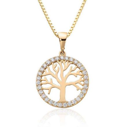 Livets tre i gult gull med zirkonia - 27216 Livets tre i gult gull med zirkonia - 27216