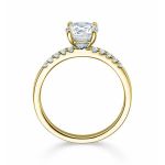 Diamantring med 0.52 ct, gult gull 18 kt - HR0517 