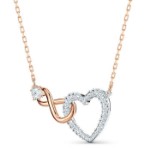 Swarovski smykkesett Infinity Heart, gull - 5521040