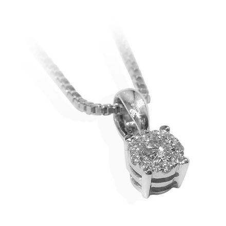 Diamantsmykke i hvitt gull med 0,08 ct W-Si-coc083150 Diamantsmykke i hvitt gull med 0,08 ct W-Si-coc083150