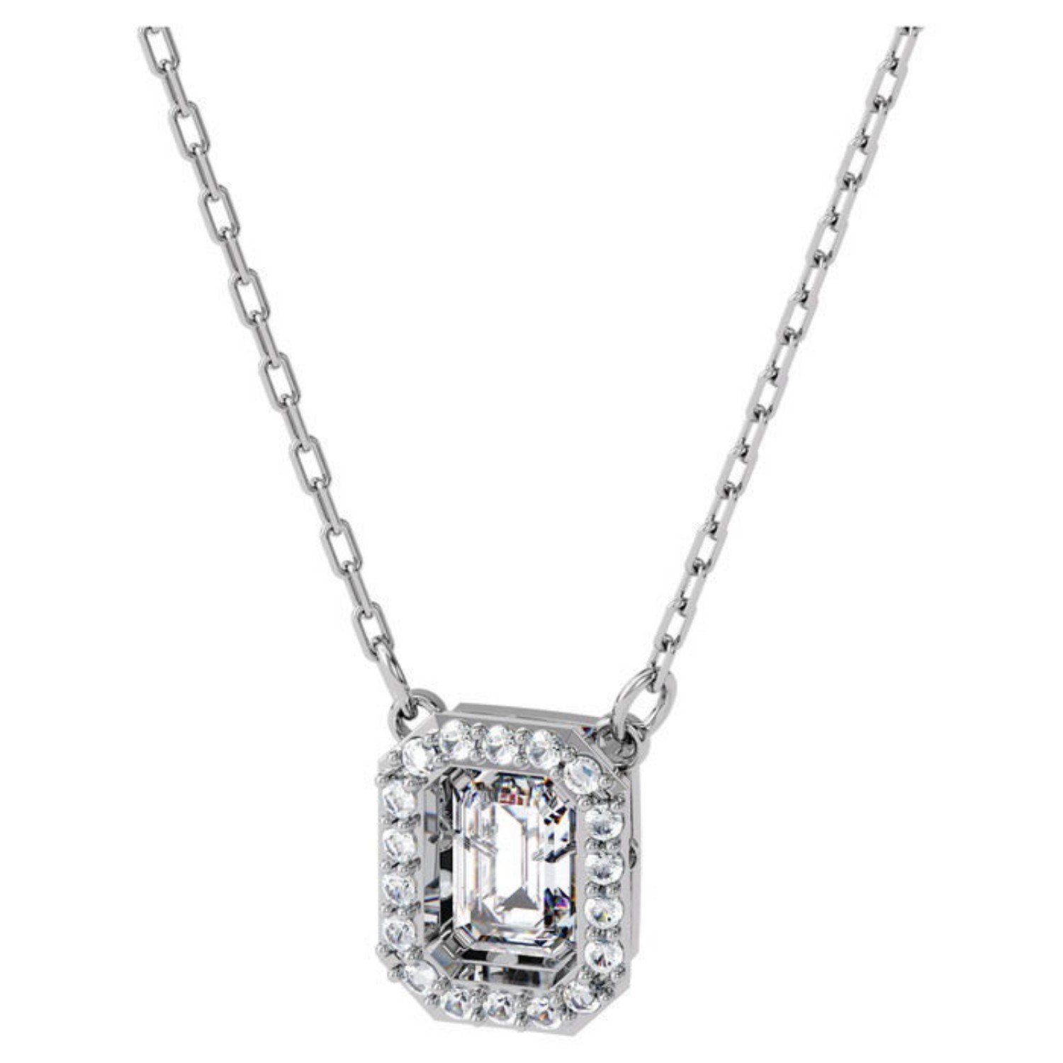 Swarovski smykke Millenia necklace Square Swarovski Zirconia, white, rhodium - 5599177