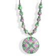 Håndlaget Collier. Paradoks, Grønn og lilla - 280207456