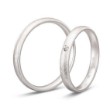 Gifteringer i hvitt gull 14 kt, 3 mm. BASIC LIGHT - 48056030