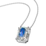 Swarovski smykke. Octagon cut crystal, Blue - 5600625