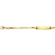 Armbånd i gult gull 14kt, 14 CM. Figaro/ plate 3mm - 16912