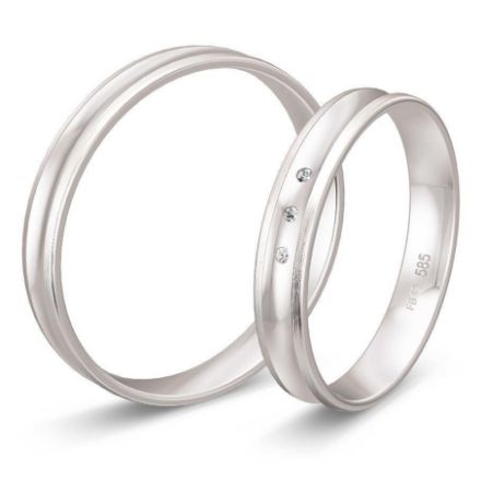 Gifteringer i hvitt gull 14 kt, 3.5 mm. BASIC LIGHT - 48057031 Gifteringer i hvitt gull 14 kt, 3.5 mm. BASIC LIGHT - 48057031