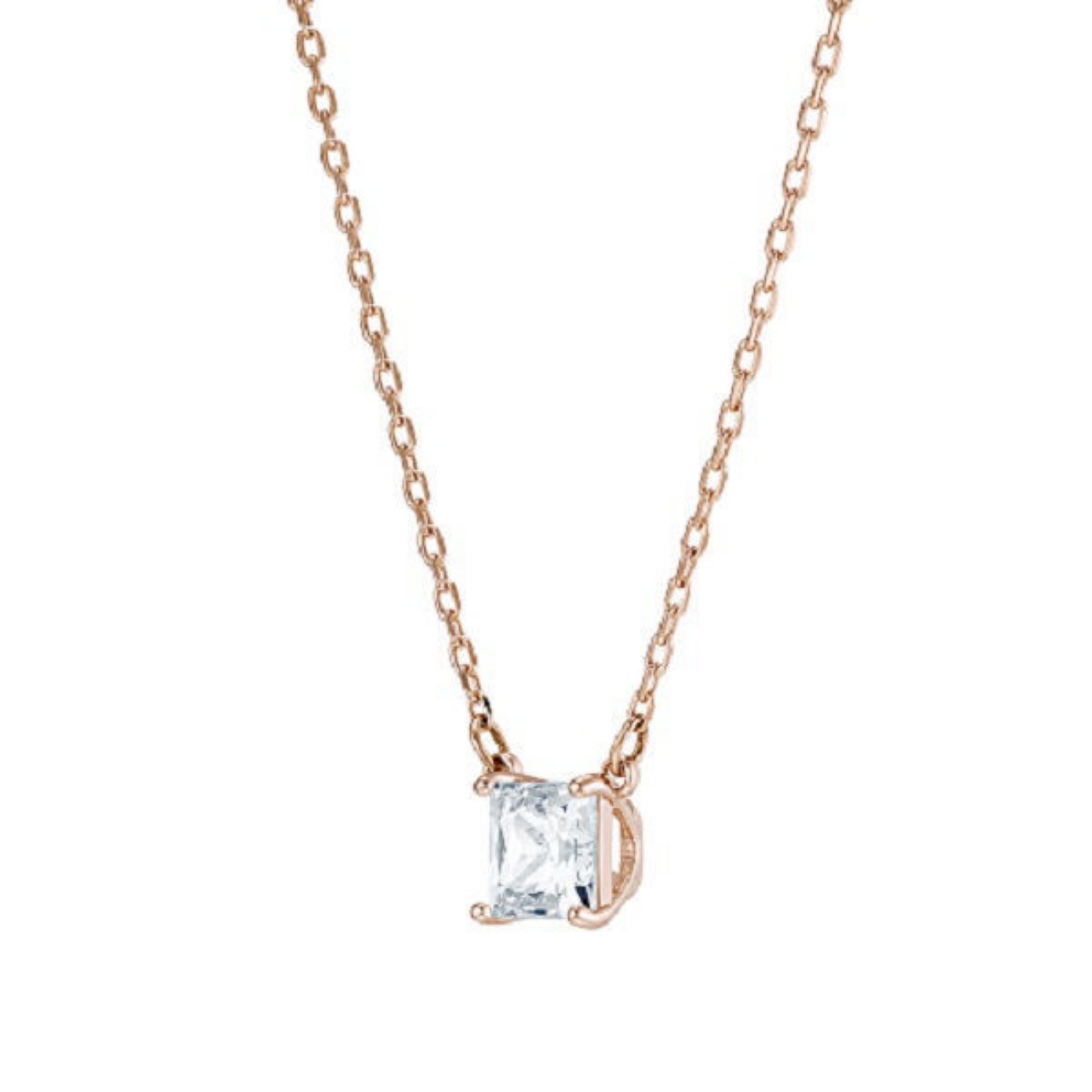 Swarovski smykke Attract necklace Square, White, Rose gold-tone plated - 5510698