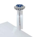  Diamantring med 0,14ct W-Si i hvitt gull med safir-577252