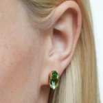 Swarovski øredobber Gema, Green, Gold-tone plated - 5614453