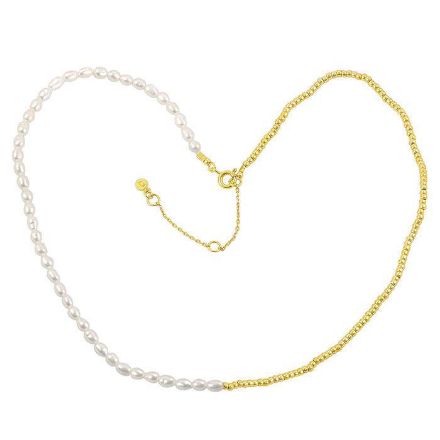 Ella plain halskjede i 18kt forgylt sølv - S08085G Ella plain halskjede i 18kt forgylt sølv - S08085G