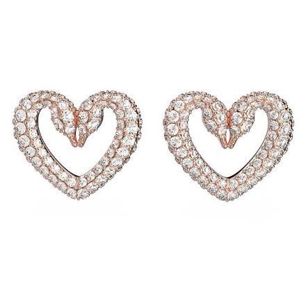 Swarovski øredobber Una, Heart, Small, Rose-gold tone - 5628659  Swarovski øredobber Una, Heart, Small, Rose-gold tone - 5628659