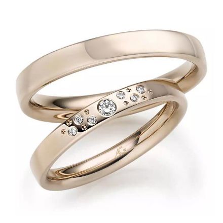 Gifteringer i rosé gull 14 kt, 3 mm. GERSTNER - 431313 Gifteringer i rosé gull 14 kt, 3 mm. GERSTNER - 431313