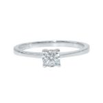 Diamantring forlovelsesring i hvitt gull 0,10 ct TW-Si - COC005523