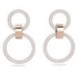 Swarovski øredobber Hollow hoop, rose - 5636502