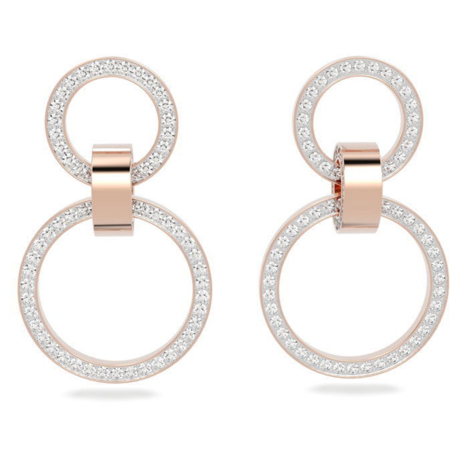 Swarovski øredobber Hollow hoop, rose - 5636502