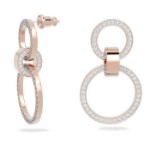 Swarovski øredobber Hollow hoop, rose - 5636502