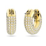 Swarovski øredobber Dextera hoop earrings Pavé, White, Gold-tone plated - 5636530