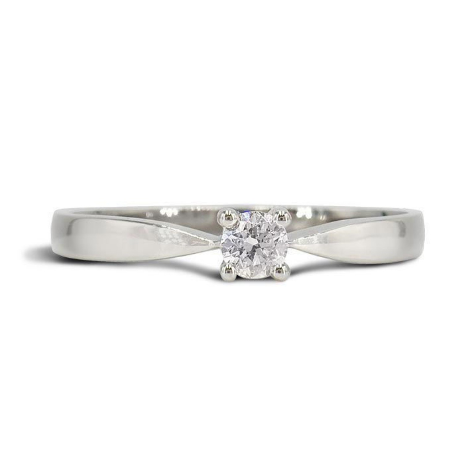 Diamantring forlovelsesring i hvitt gull 0,10 ct TW-Si - COC00662h