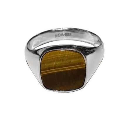 Herrering i sølv med tigerøye - 167001 Herrering i sølv med tigerøye - 167001