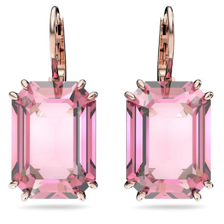 Swarovski øredobber Octagon cut, rose gold-tone plated - 5619502 Swarovski øredobber Octagon cut, rose gold-tone plated - 5619502
