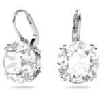 Swarovski øredobber Millenia drop Round cut, rhodium plated - 5628351